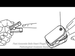 白い指先パルスオキシメーター TFT LCD スクリーン