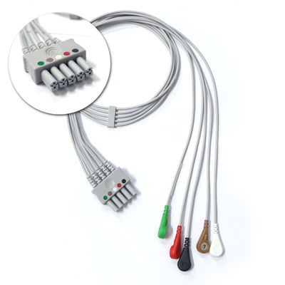 Outlet Tinned Or Silver Tinsel 5 Lead TPU Jacket ECG Cable  Factory
